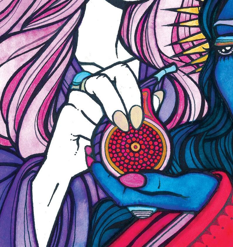 Lilith /& Kali Original Art Goth Medieval Surrealist Art on Paper of Goddesses Hindu Madonna Saint Sarah Santa Sarah del Mar