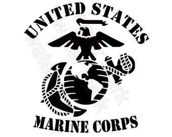 Marine Cutout Files for Cricut SVG and Silhouette Studio File Cut Out Stencil Decal Logo SVGS Military United States USA Usmc Corps Marines