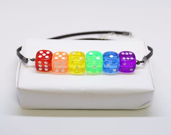 Gay Pride Choker: a gloriously rainbow pride necklace