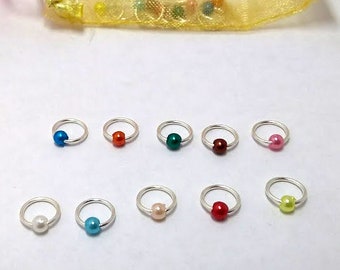 Merry Dancers: stitch markers for 4.5mm needles or smaller