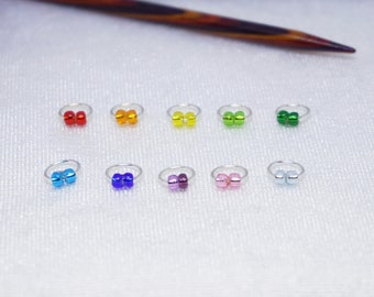 Double Rainbow: stitch markers for 4.5mm needles or smaller