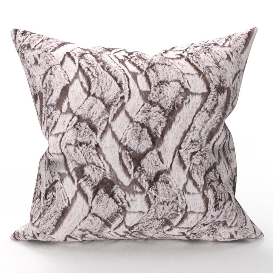 CUBIERTA DE ALMOHADA DE THROW DECORATIVO marrón taupe piel | Etsy