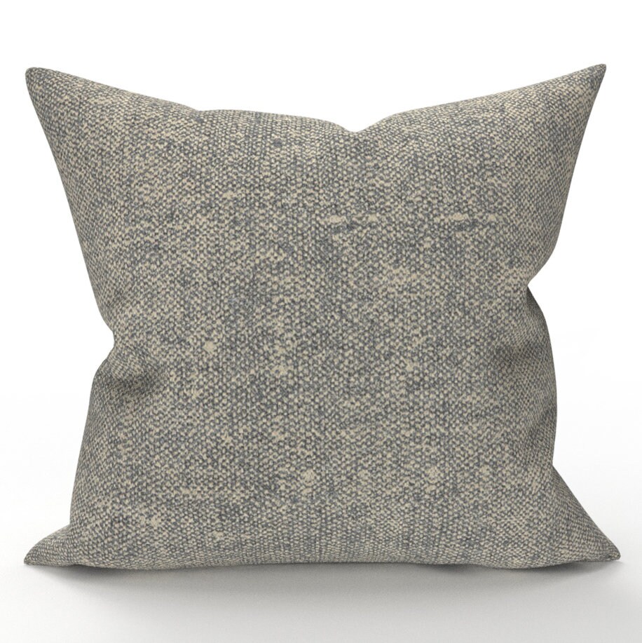 DECORATIVE THROW PILLOW Cover Beige Grey Woven Solid Pillow Etsy