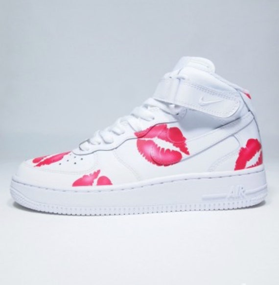 custom pink air forces