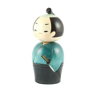 Kyoohoo Japanese Kokeshi Doll  Samurai (k12-3866)