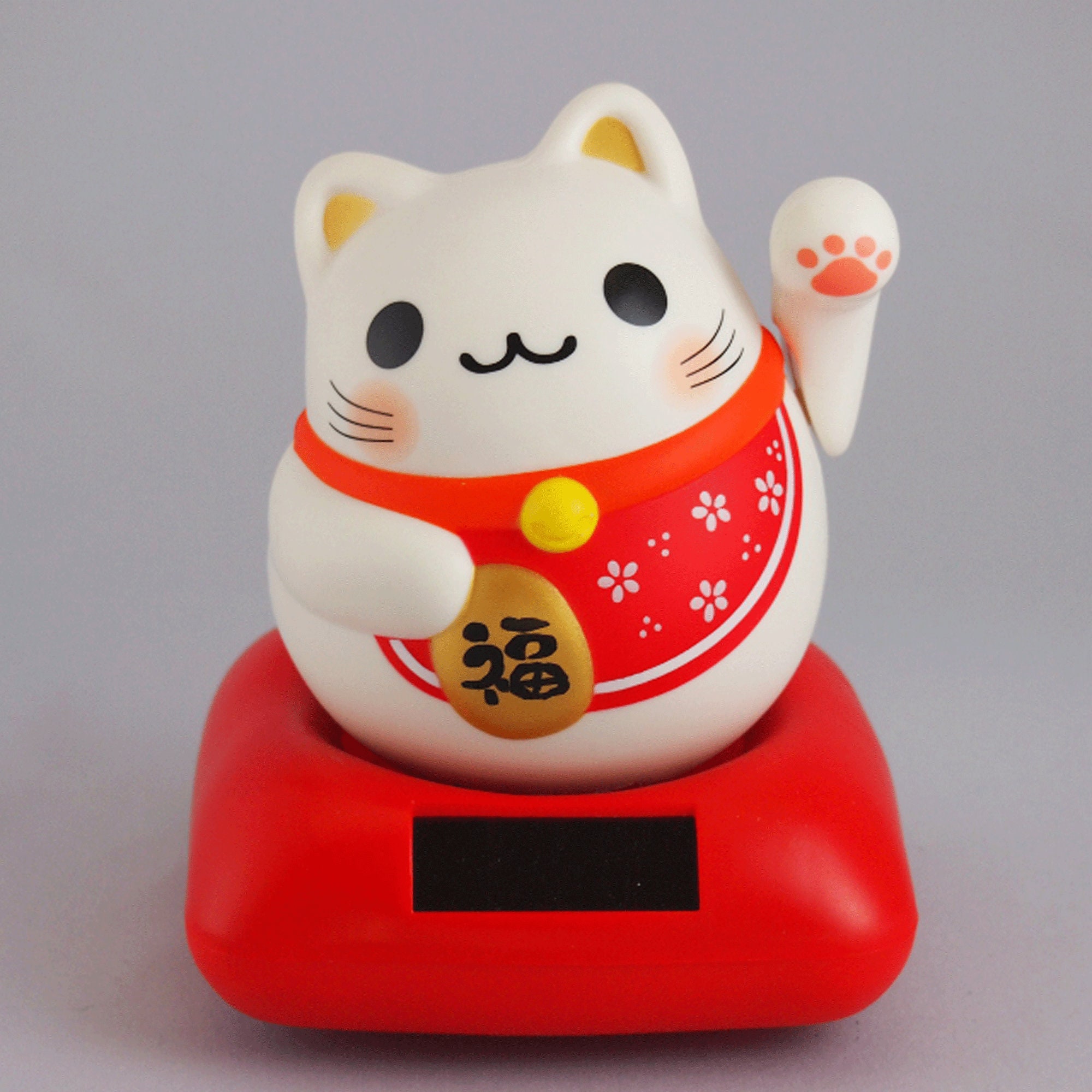 Solar Powered Maru Maru Happy Manekineko Etsy