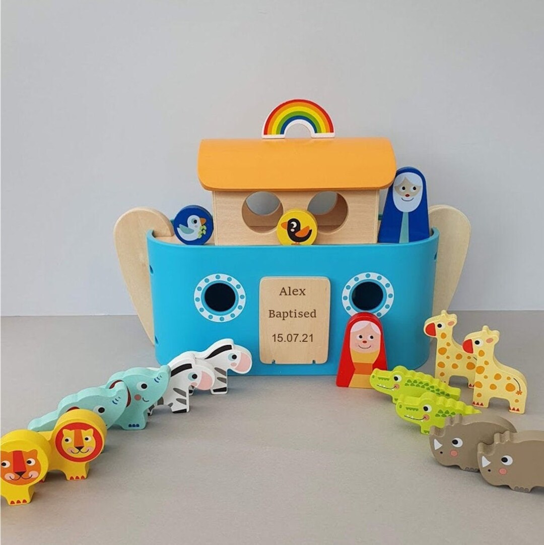 Personalised Noah's Ark, Christening Gift, Baptism, Birthday, Gift for