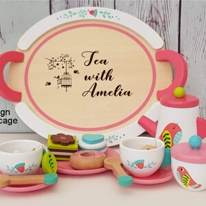 personalised tea set toy