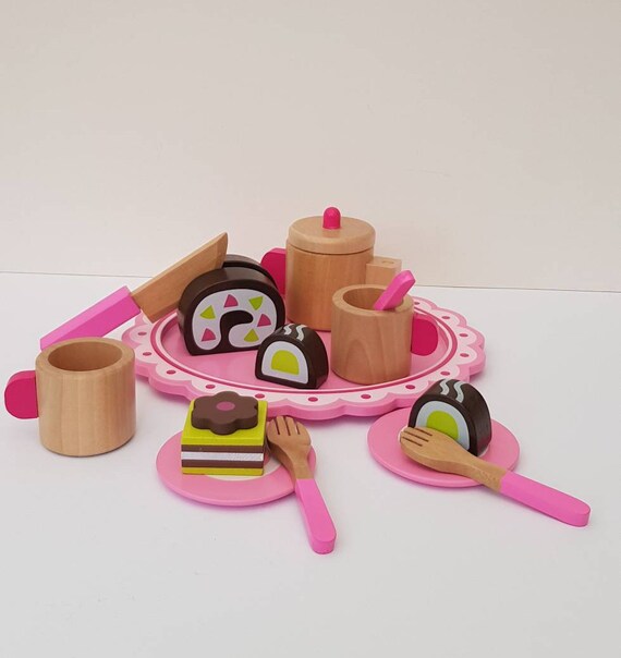 personalised wooden tea set