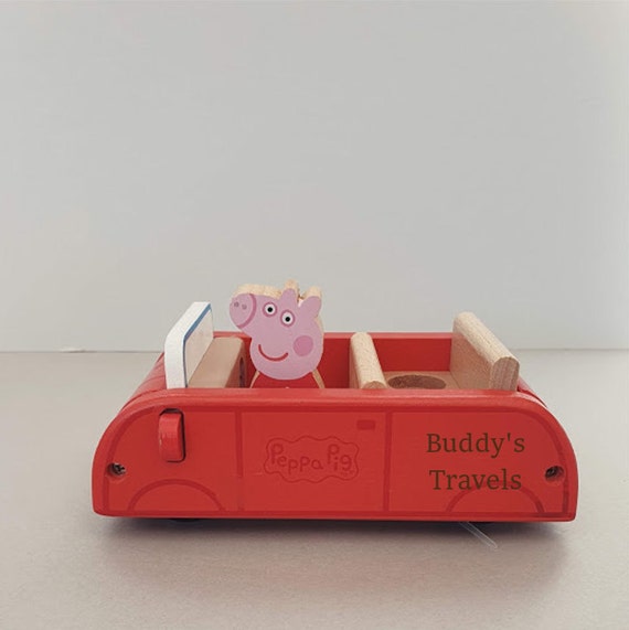 Wooden Peppa Pig Car Birthday Gift Wooden Toys Toddler Toy