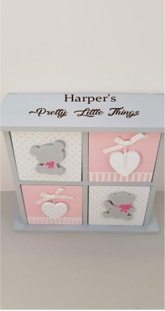 Personalised 4 Drawer Chest Nursery Newborn Baby Gift 1st Etsy
