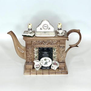 Portmeirion Botanischer Garten Teekanne Kamin Mantel Großes Vintage England Cardew Sammlerstück