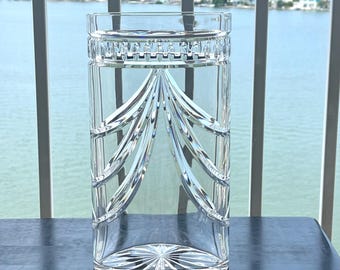Waterford Crystal Overture 12" ovale vaas, gemaakt in Ierland.