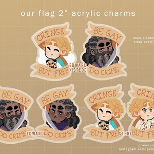 2 &quot;Doppelseitig unsere Flagge bedeutet Tod Blackbonnet Acryl Charms