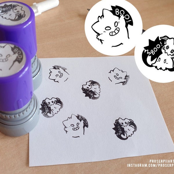 Gengar and Mimikyu spooky time self inking Pokemon stamps ,, ghost pokemon ,, pokemon stationery ,, kawaii stationery ,, ghost stationery