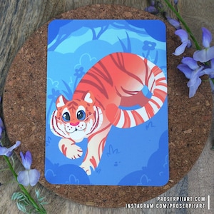 Cartolina A6 Golden Tiger e stampa A4