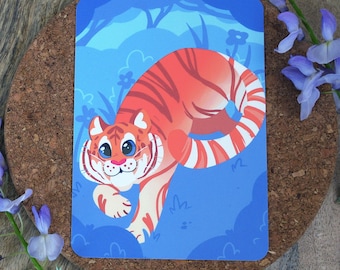 Cartolina A6 Golden Tiger e stampa A4