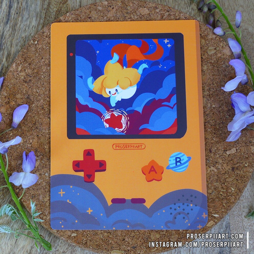 ジラーチ ゲームボーイ風 A6 ポストカードと A4 プリント - Etsy 日本