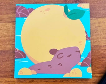 Capybara Citrus Memo Pad ,, 10x10cm Notepad