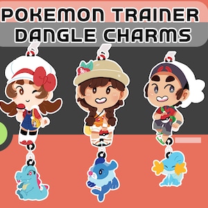 Pocket Monster Trainer + Starter Hölzerne baumeln Charme ,, Bisasam Rauhuhuhuhn Schlüsselanhänger Charmander Schiggy Chimchar Piplup Schildkröte