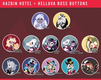 Hazbin Hotel + Helluva Boss 38mm Buttons Badges ,, Angel Dust