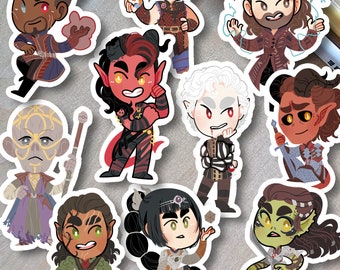 Baldur&#39;s Gate 3 Companion Stickers , Astarion Gale Lae&#39;zel Shadowheart Wyll Karlach Halsin Minthara Withers Jaheira Minsc Alfira Zevlor