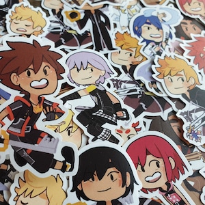 Kingdom Hearts Stickers ,, Sora Riku Kairi Roxas Axel Xion Namine Terra Aqua Ven ,, Destiny Islands Trio Seasalt Trio Wayfinder Trio