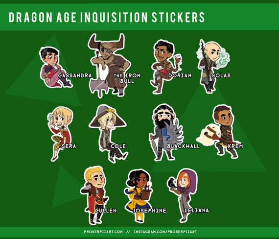 Dragon Age origins 2 and Inquisition Stickers Alistair 