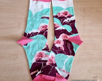 Macaque Onsen Socks ,, unisex cotton socks ,, men&#39;s & women&#39;s socks  Cute colorful animal socks  monkey socks snow monkey