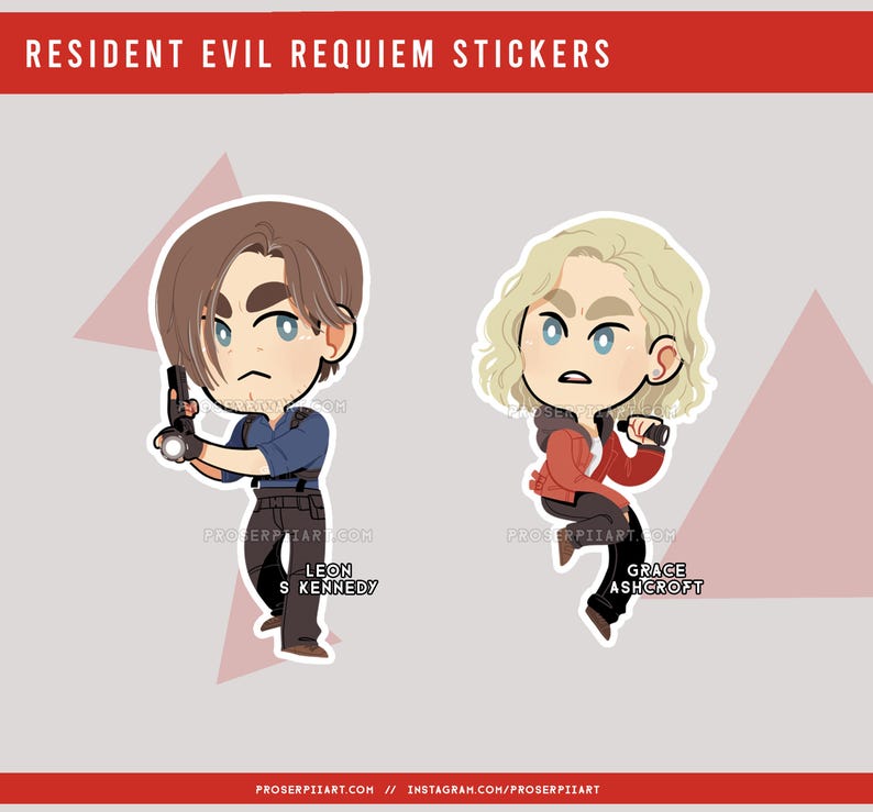 Gun Grace R Resident Evil Requiem Leon and Grace Fanmade Stickers - Etsy