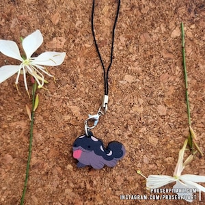 Clodsire Mini Wooden Phone Charms ,, 1 inch or 2.5 cm ,, Wood Keychain Phone Strap
