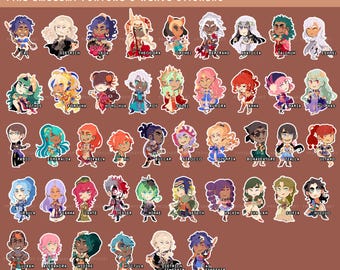 Adesivo Fire Emblem Fortune's Weave ,, Leda Dietrich Theodora Cai Anatolia Fabio Talimun