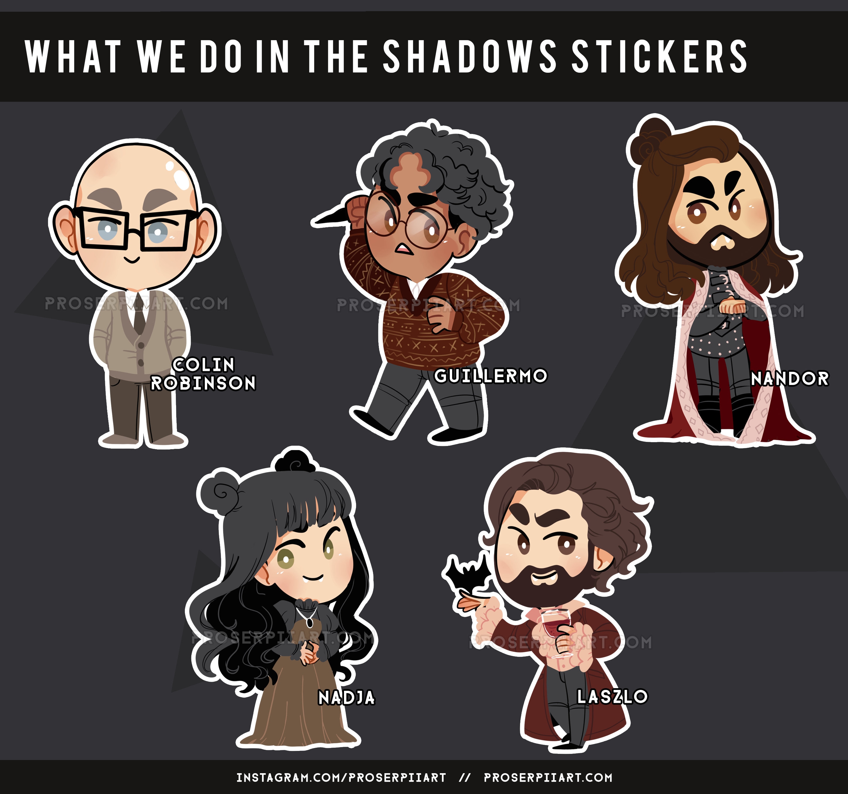 What We Do in the Shadows Stickers ,, Guillermo Nandor Nadja
