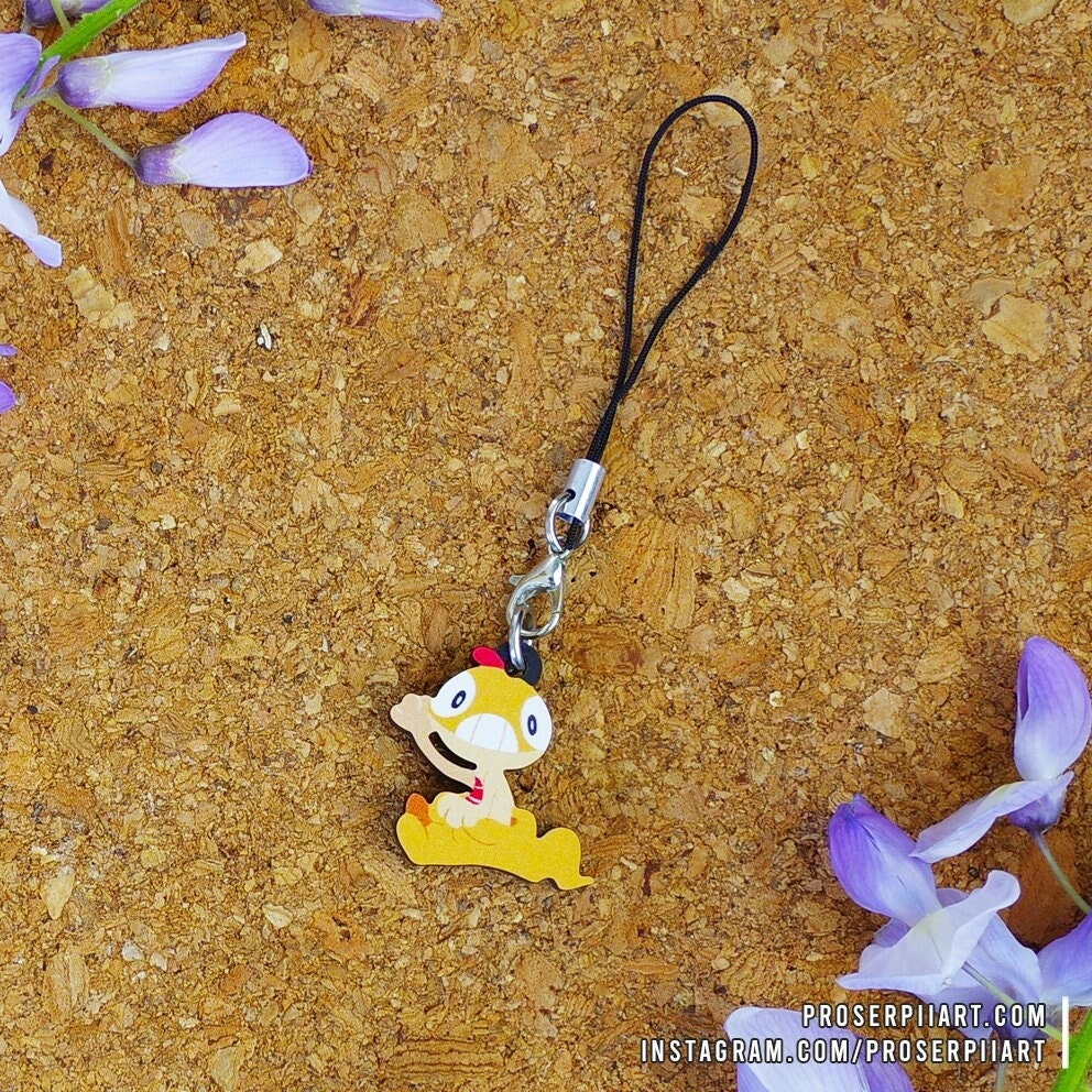 Scraggy Mini Wooden Phone Charms ,, 1 Inch or 2.5 Cm ,, Wood