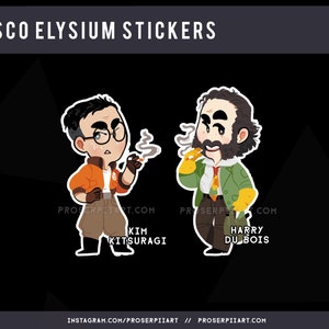 Disco Elysium Kim Kitsuragi & Harry Du Bois stickers!