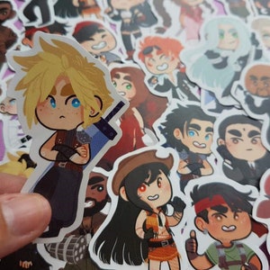 Final Fantasy VII Remake Stickers! ff7 ffvii ff7r / cloud / aerith / tifa / zack / reno / sephiroth / barrett / tseng