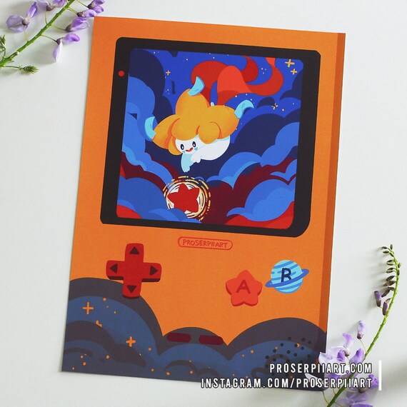 ジラーチ ゲームボーイ風 A6 ポストカードと A4 プリント - Etsy 日本
