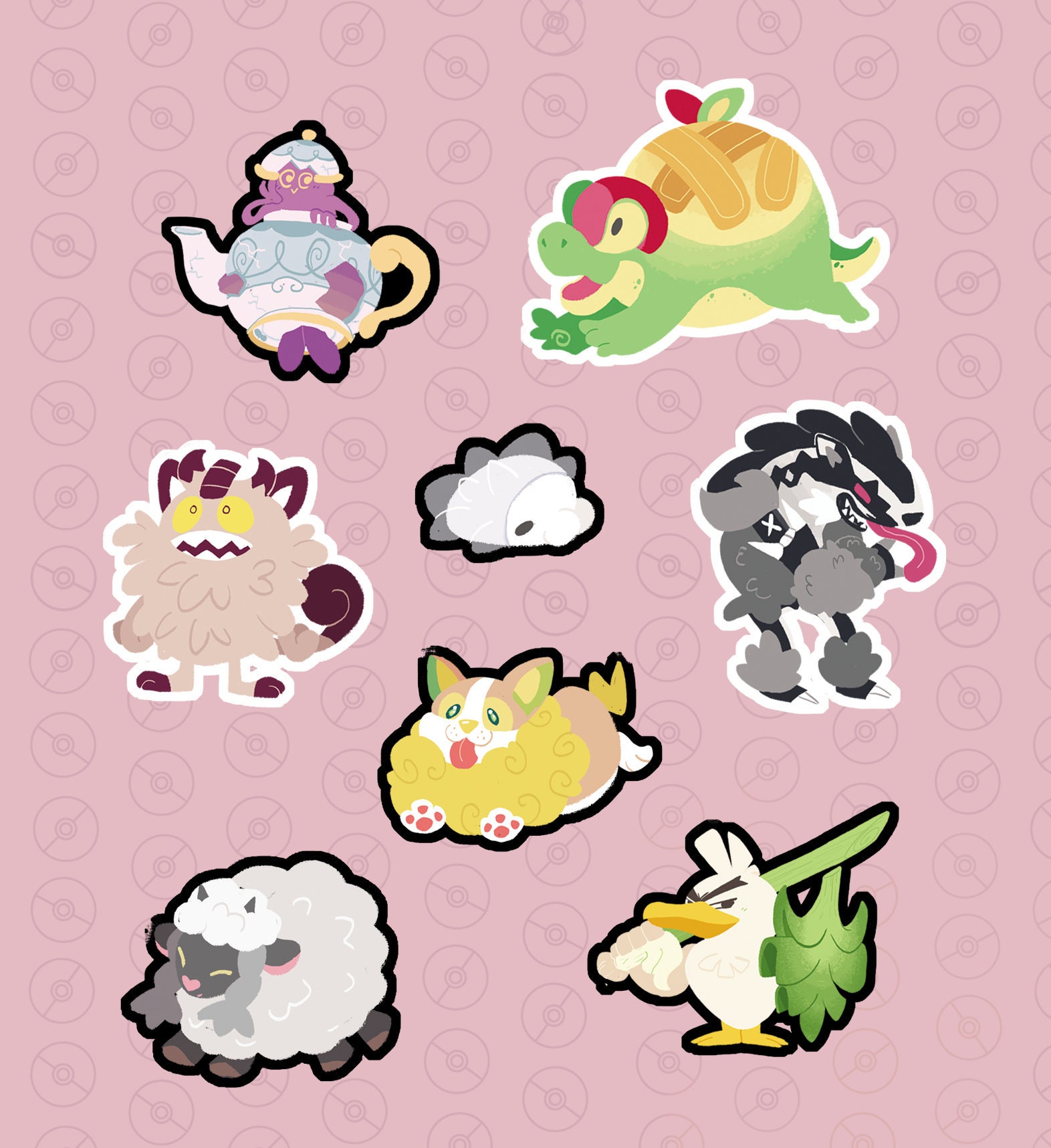 Pokemon Unova Black White Vinyl Sticker Sheets! B2W2 Snivy Tepig Oshawott  Hilda Hilbert Nate Rosa