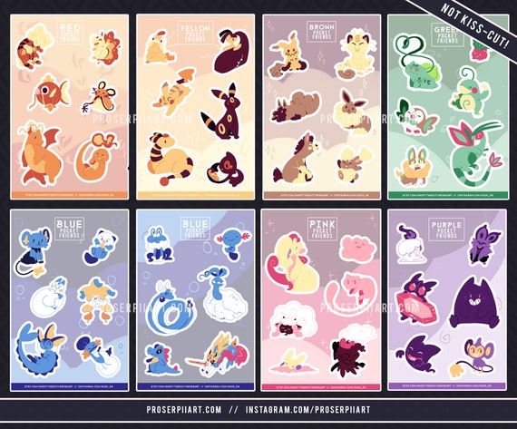 Pokemon Pick Your Own Sticker Pack – proserpiiart