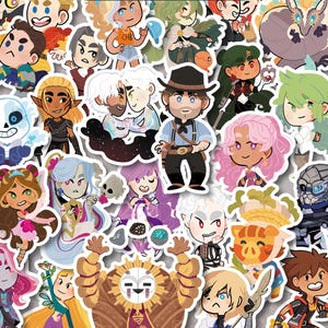 Stickers Mix and Match, choose your own sticker pack! Good Omens, BG3, Owl House, Pokemon, Dragon Age, Hades, TMA, OFMD, Genshin, Honkai