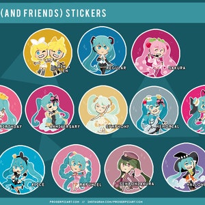 Miku and Kagamine Rin Len Buttons! Sakura Miku, Halloween Miku, Senbonzakura, Digital Stars, Mirai, Symphony, Racer