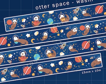 Otter Weltraum Washi Tape: Goldfolie Weltraum Briefpapier (15 mm)
