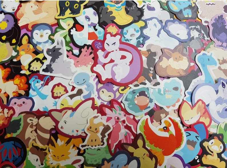 Pokemon Stickers / Pokemon Vinyl Sticker Pack / Pokemon Etsy
