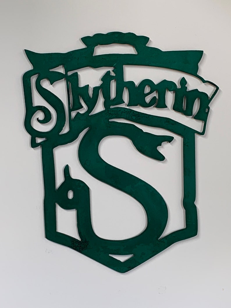 Slytherin House Crest Metal Wall Art | Etsy