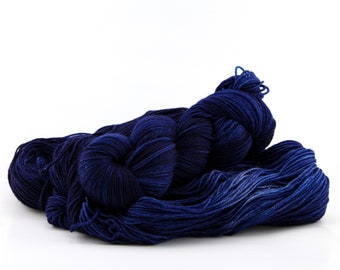 SAPPHIRE dark blue jewel tone hand dyed yarn - your choice of sock/ dk/ bulky/ mohair