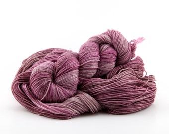 MULBERRY muted mauve purple hand dyed yarn - choice of sock DK bulky or mohair