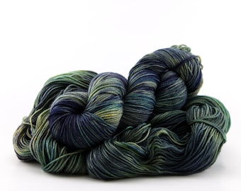 PADDLE to the SEA blue green hand dyed yarn- choice of sock bulky DK or mohair)