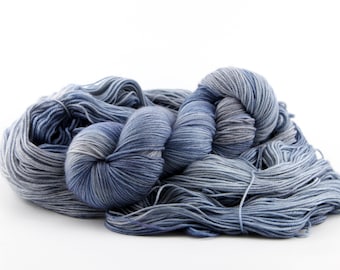 BLUE ROUNDHEAD Muted Blue dyed to order hand dyed yarn - choose your base (sock, mohair, DK, bulky, worsted)