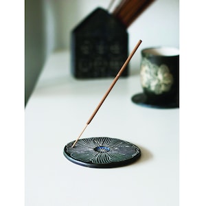 Incense burner cone & stick floral pattern ceramic incense holder aromatherapy girlfriend gift home fragrance meditation yoga image 1