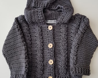 Crocheted Baby Cardigan 6-12 months.